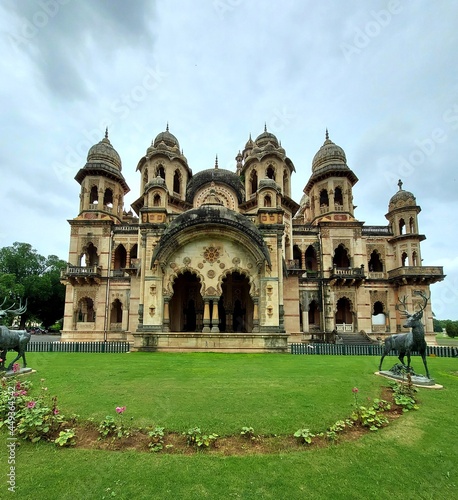 Exteriors of Lakshmi Vilas Palace constructed by the Gaekwad family in Vadodara, Gujarat India photo