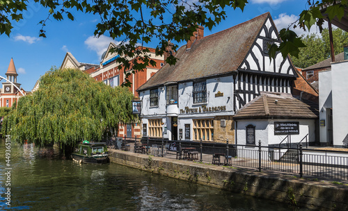 Across the river towards the pub