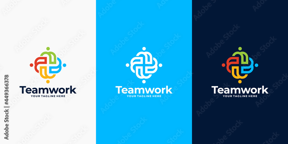 community logo, teamwork logo design inspiration