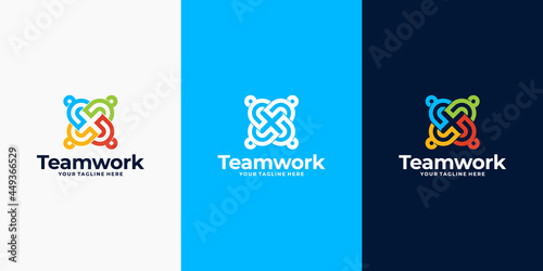 creative community logo, teamwork logo design inspiration