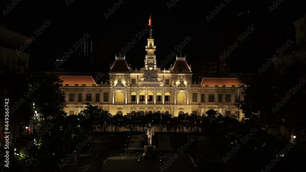 Aerial view of the People's Committee building in Ho Chi Minh city, Vietnam Aerial view of the People's Committee building in Ho Chi Minh city, Vietnam