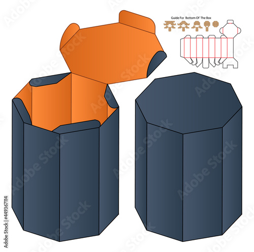 Box packaging die cut template design. 3d mock-up