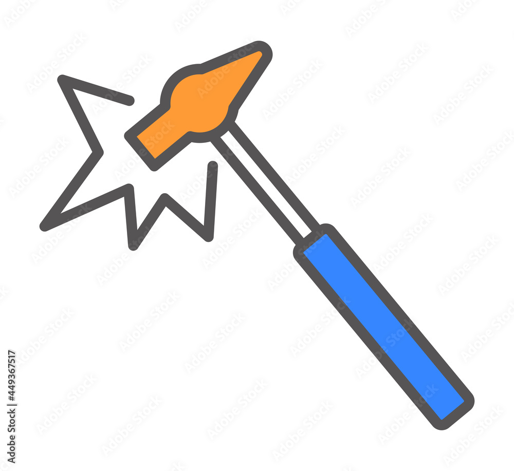 hammer icon vector illustration concept hammer icon vector illustration concept