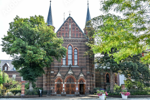 Visit and discover the neo-Gothic-style cross-lord chapel in Uden and immerse yourself in the rich past of the Crusaders (Kruisherenkapel Uden). Netherlands, Holland, Europe photo