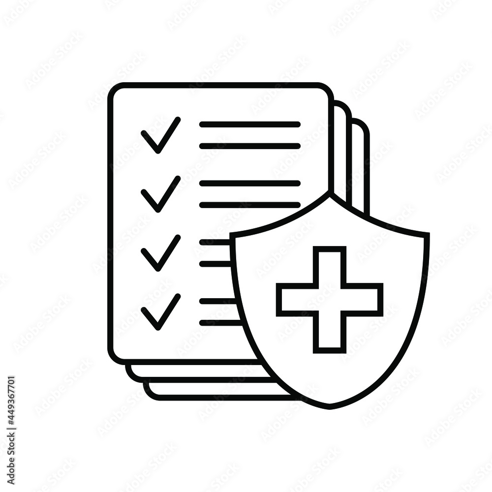 Medical insurance icon, Health insurance icon isolated on white background. Medical insurance icon, Health insurance icon isolated on white background.