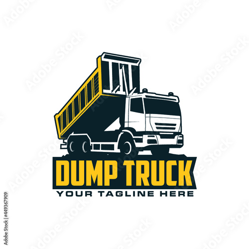 dump truck logo vector