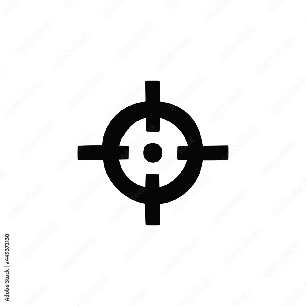 Target marketing goal icon in solid black flat shape glyph icon, isolated on white background Target marketing goal icon in solid black flat shape glyph icon, isolated on white background