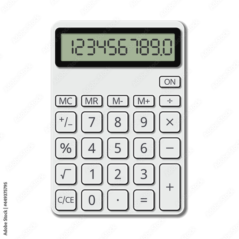 Light calculator with shadow. Vector illustration. Light calculator with shadow. Vector illustration.