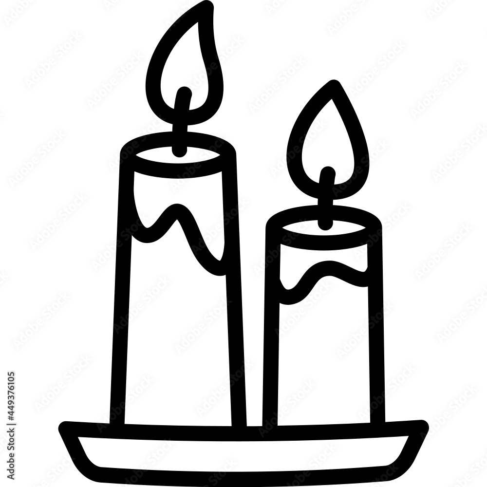 candle outline icon candle outline icon