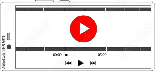 横向きのスマホで見る動画のイメージ「ホワイト」