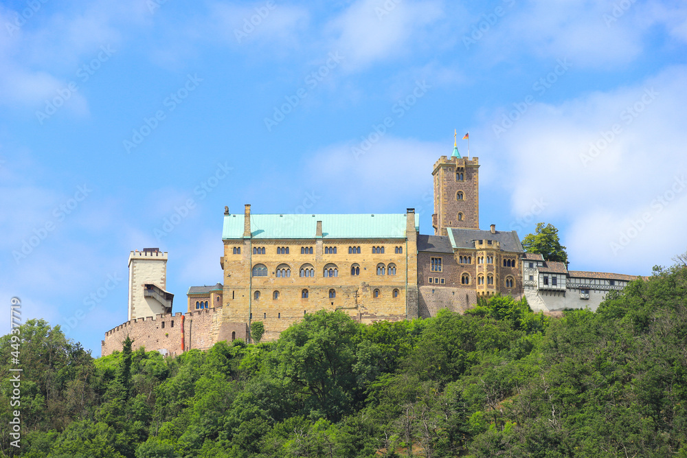 Beautiful view to Wartburg Castle of Eisenach, Thuringia - Germany