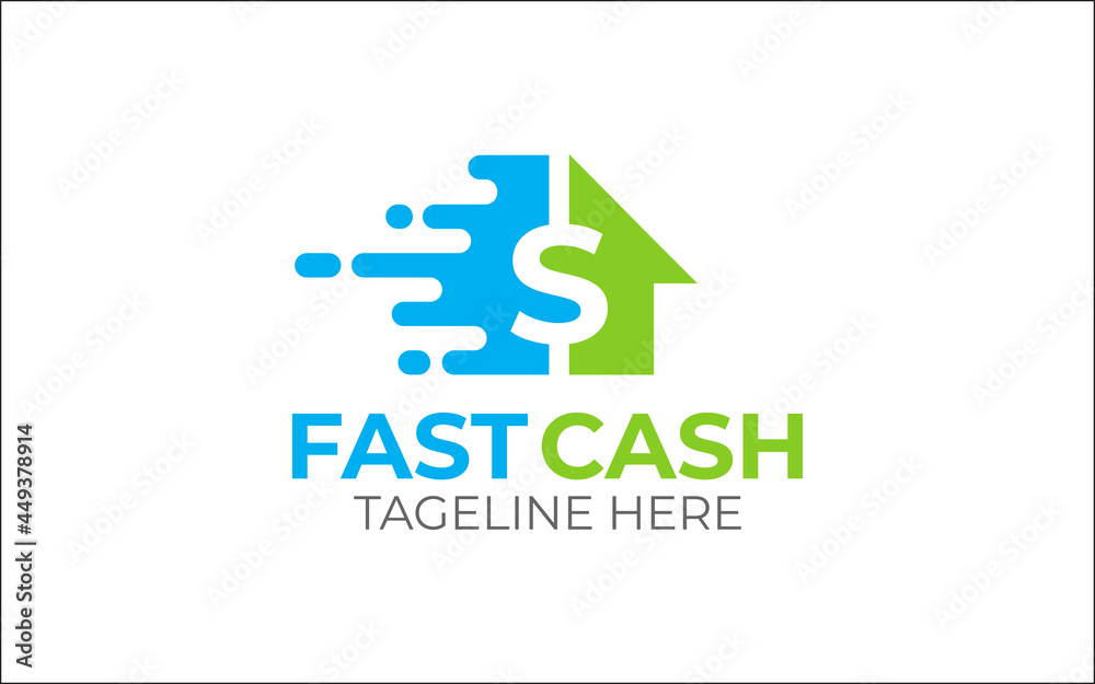 Illustration vector graphic of fast cash money for finance professional business logo design template Illustration vector graphic of fast cash money for finance professional business logo design template