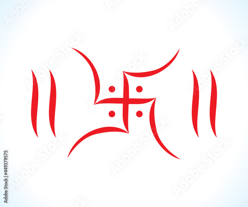 artistic creative red religious hindu symbol