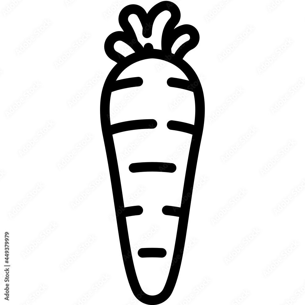 carrots line icon