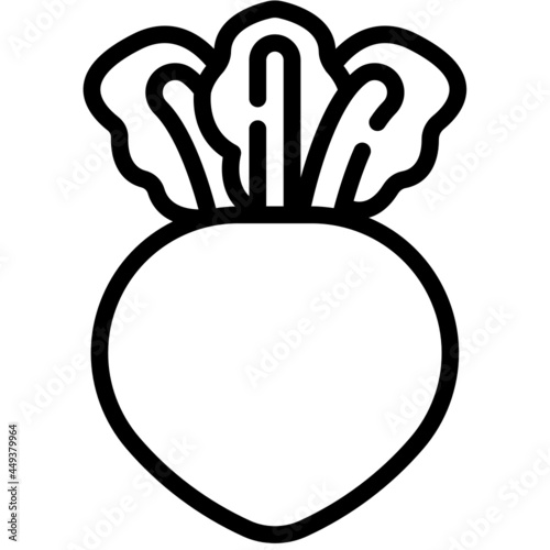 beetroot line icon