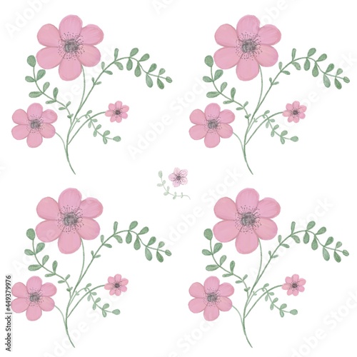 Floral textured pattern or background for drawing fabrics, wallpaper, curtains,bed linen, bedspreads, decor and textural wall decoration and wall paint. An element of interior design and decor