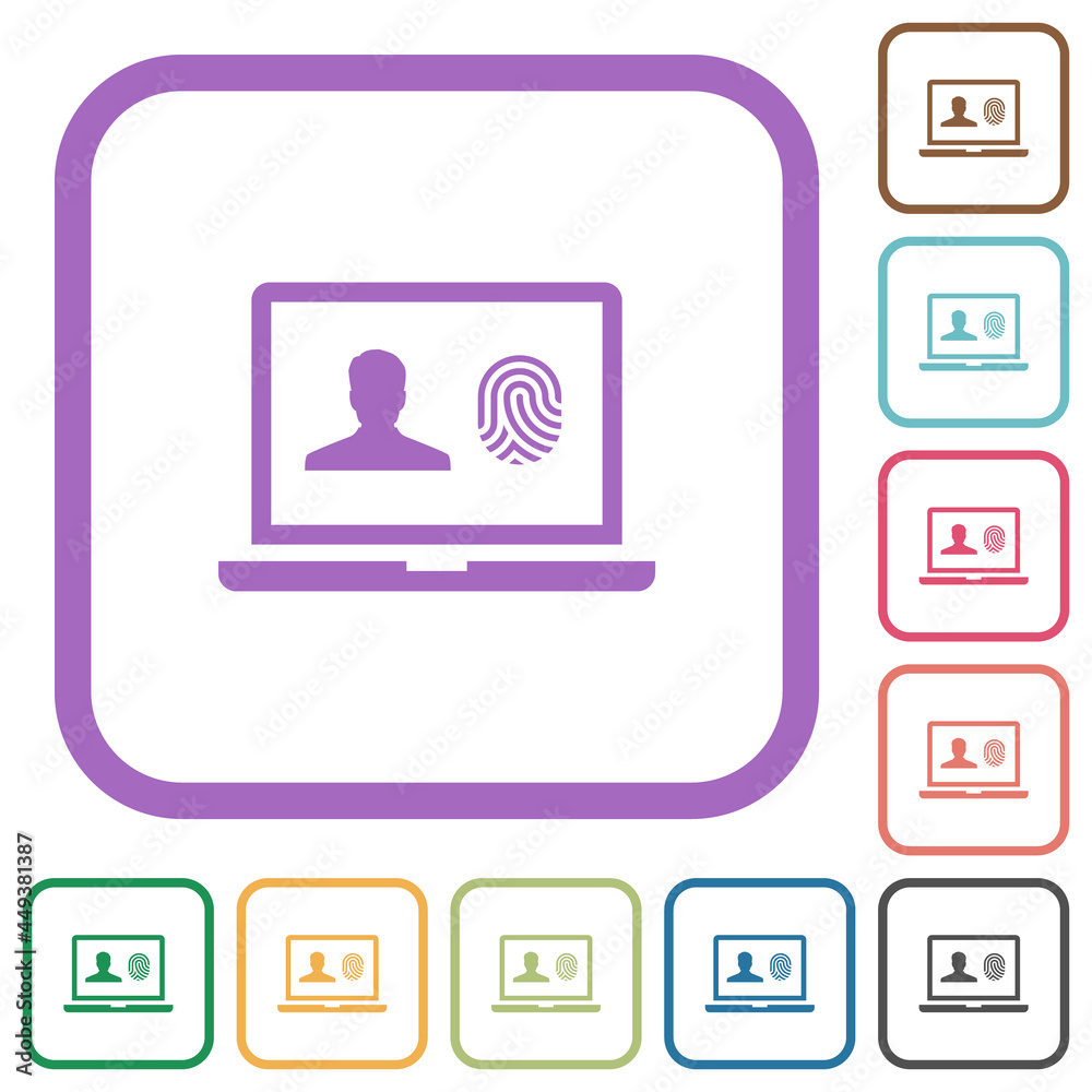 Criminal background check simple icons Criminal background check simple icons