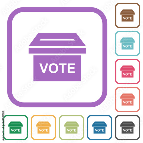 Ballot box solid simple icons