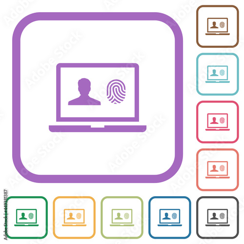 Criminal background check simple icons