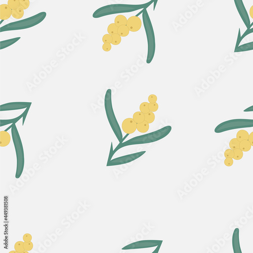 Cute simple seamless pattern with sea buckthorn made in vector. Pattern for textile, prints, etc.