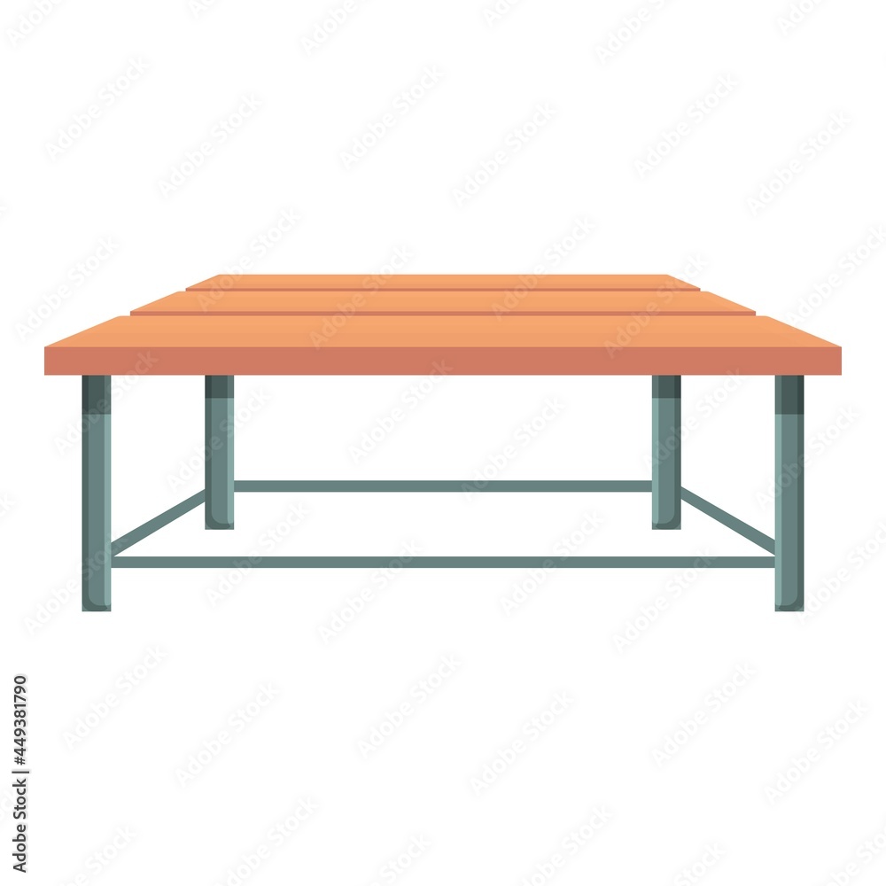 Outdoor wood table icon cartoon vector. Park furniture. Picnic table Outdoor wood table icon cartoon vector. Park furniture. Picnic table