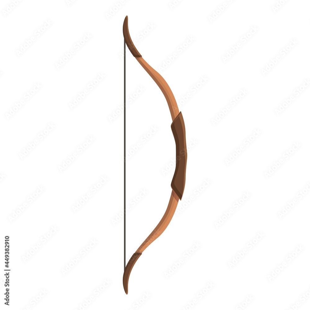 Bow icon cartoon vector. Archery arrow. Archer bow Bow icon cartoon vector. Archery arrow. Archer bow