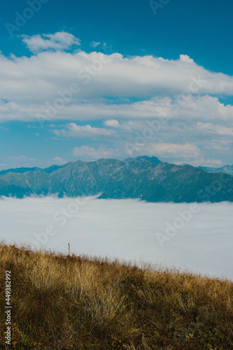 Sea of clouds and mountains in summer  Rize Turkey