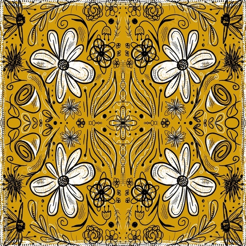 Flower handkerchief design  