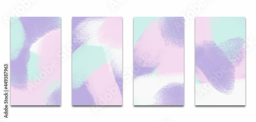 4 Set abstract pastel media story background nowadays, trend story social media background.  collor shapes. ad. brand