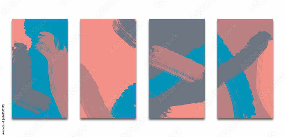 Set abstract  pastel collor media story background nowadays, trend story social media background.  collor shapes 