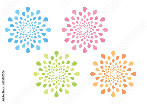 雫　飛び散る　幾何学