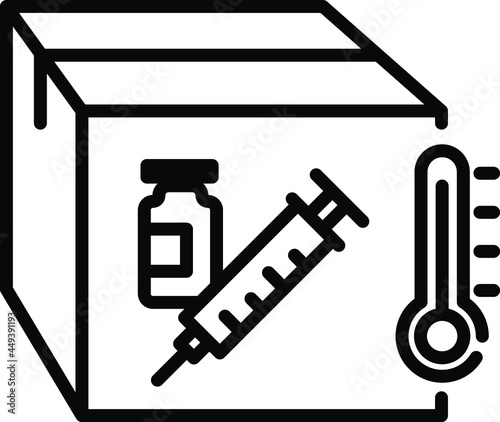 Cold vaccine box icon