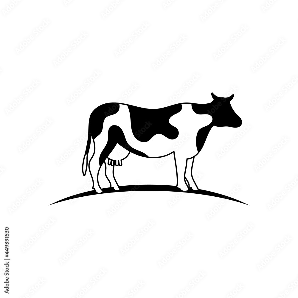 Cow milk con design illustration template Cow milk con design illustration template