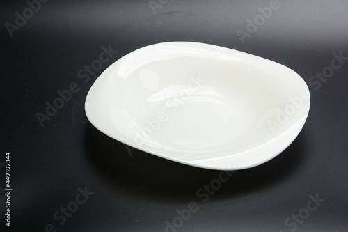 White empty plate for serving