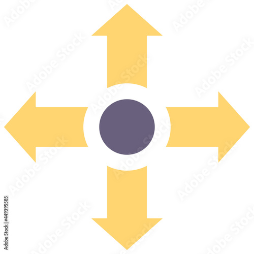 move flat style icon