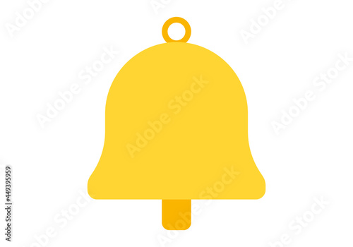 Icono de campana amarilla en fondo blanco.