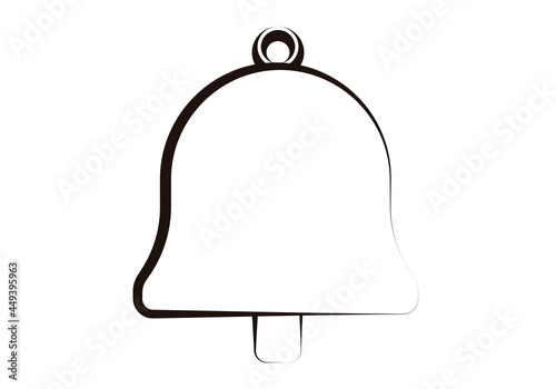Icono de campana de silueta negra en fondo blanco.