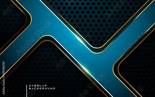 Modern overlap layer blue background multi dimension