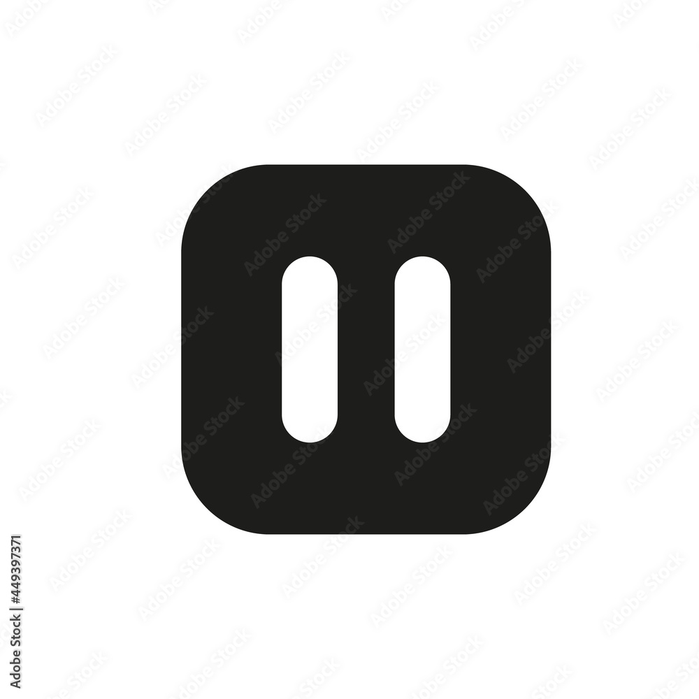 Pause icon design, isolated on white background. from multimedia icon collection. vector illustration eps10 Pause icon design, isolated on white background. from multimedia icon collection. vector illustration eps10