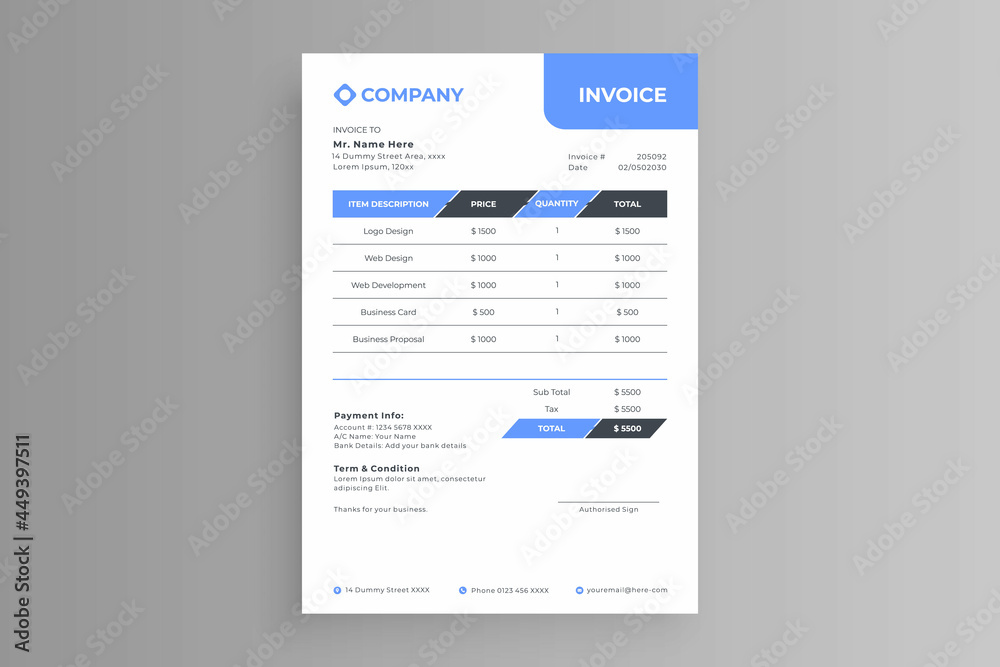 Invoice template Invoice template