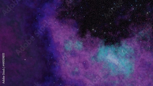 Fototapeta Naklejka Na Ścianę i Meble -  violet nebula with stars