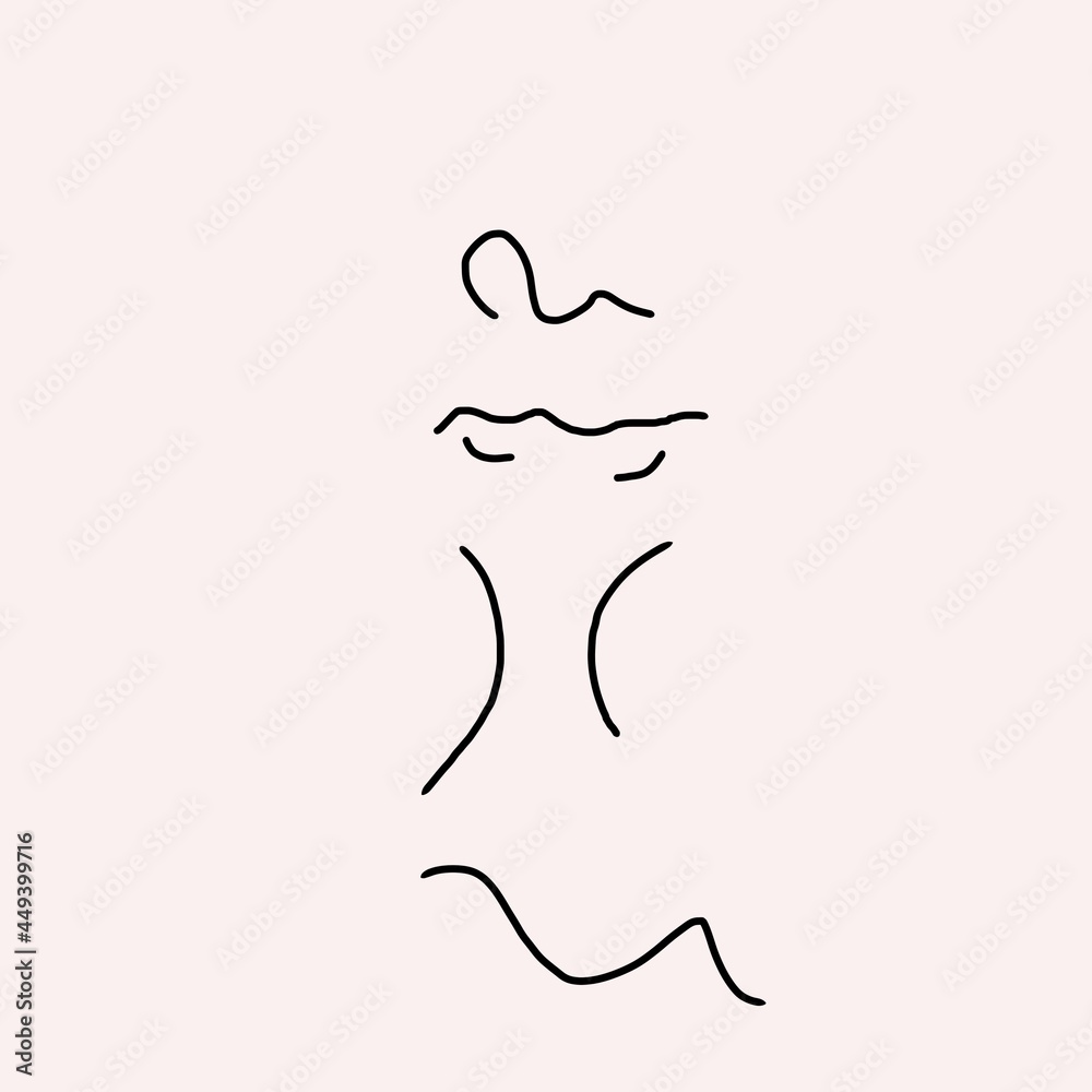 silhouette of a woman line art illustration design silhouette of a woman line art illustration design