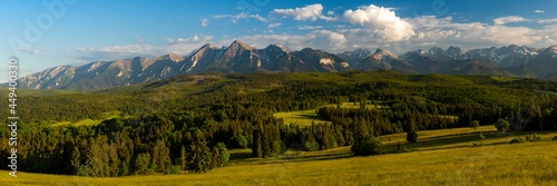 Panoramic Scenic Landscape at Lapszanka Valley in Tatra Mountains