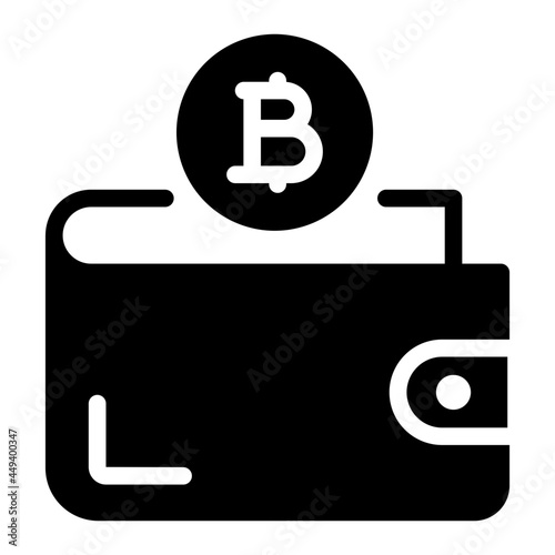 bitcoin wallet glyph icon