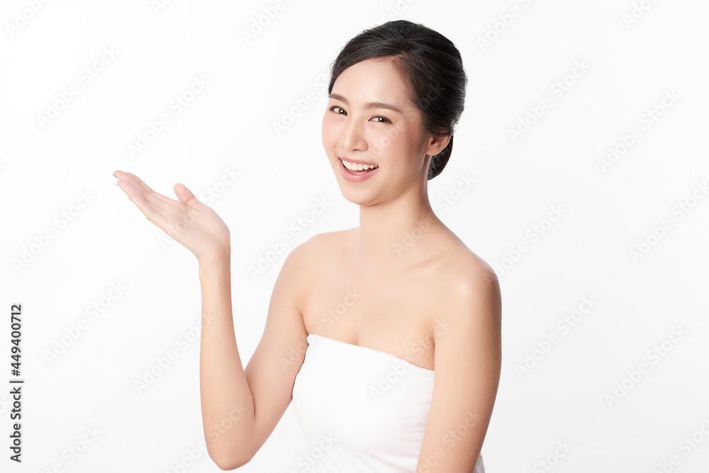 Beautiful young asian woman with clean fresh skin on white background, Face care, Facial treatment, Cosmetology, beauty and spa, Asian women portrait. Beautiful young asian woman with clean fresh skin on white background, Face care, Facial treatment, Cosmetology, beauty and spa, Asian women portrait.