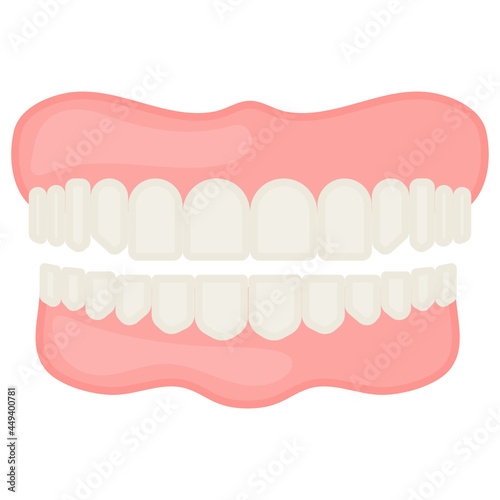 teeth jaw Concept Vector color Icon Design, Organ System Symbol, Human Anatomy Sign, Human Body Parts Stock illustration