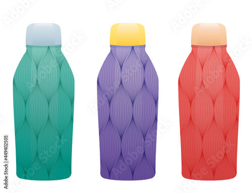 3 bottiglie di vetro