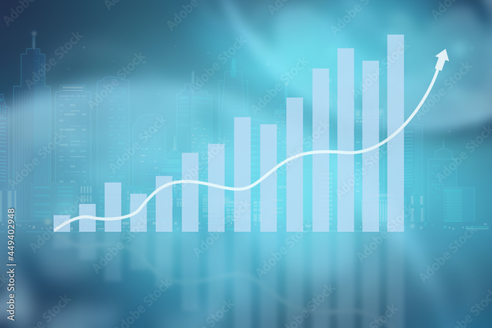 2d illustration futuristic business background graph concept
2d illustration futuristic business background graph concept