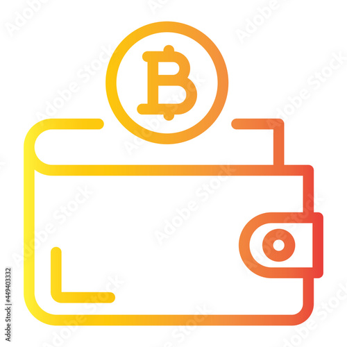 bitcoin wallet gradient icon
