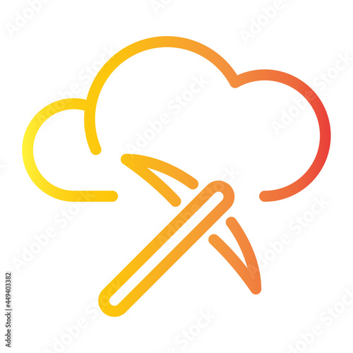 cloud mining gradient icon